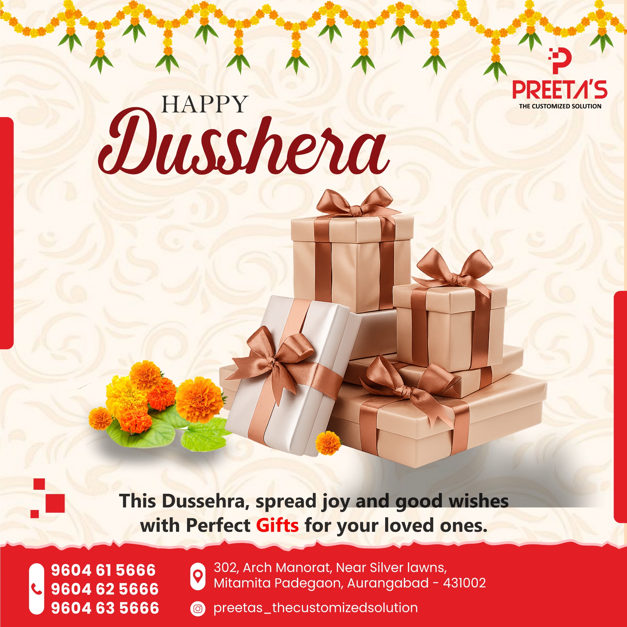Preeta's Dussehra promotional design